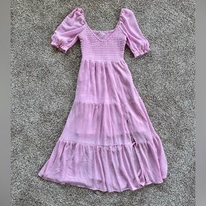 Abercrombie smocked pink dress